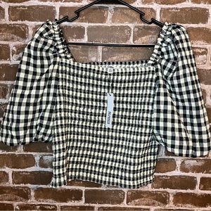 NEW BB Dakota Steve Madden Gingham top